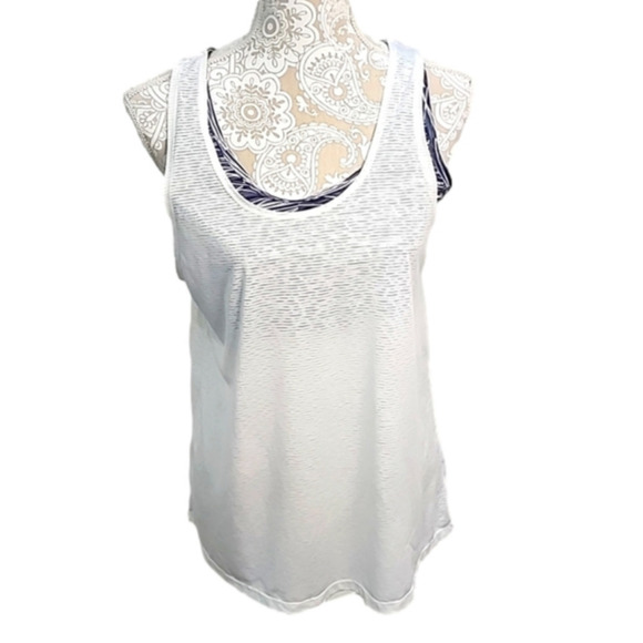 C9 by Champion white tank with gray and white sports bra, size L - Picture 1 of 7